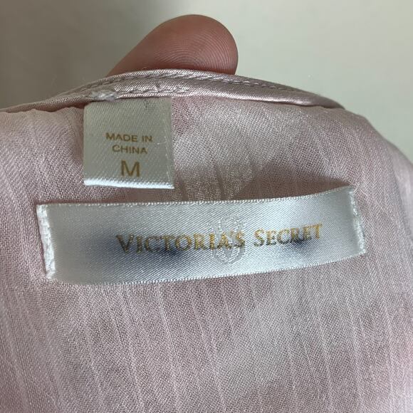 Vintage Victoria's Secret Gold Label 90s‎ Y2K Pink Sequin Chemise Sz M Tank Top - Picture 2 of 11